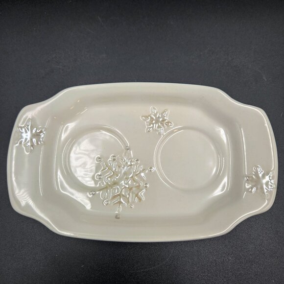 White Christmas Tree Salt And Pepper Shakers With Tray Bella Casa By Ganz Read - Picture 6 of 13